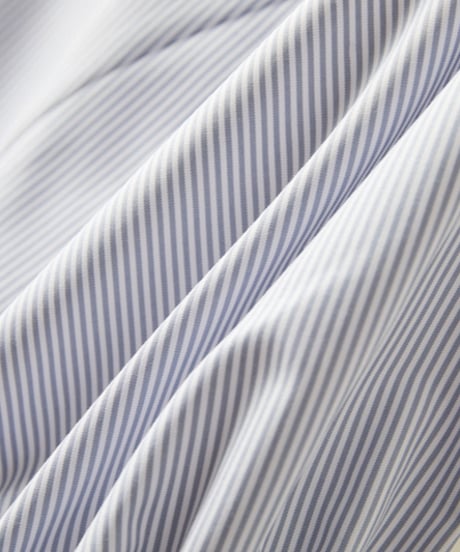 striped band collar blouse /2color　FL3658