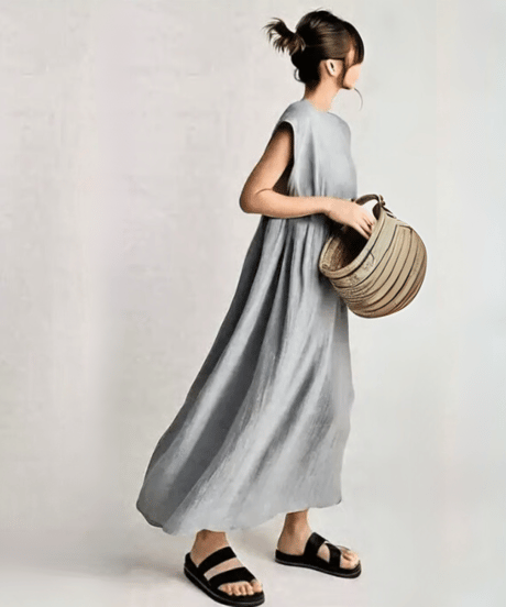 loose fit a-line dress　FL3472