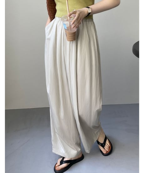 tuck wide drape pants　FL2191