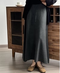 draped a-line maxi skirt /5color　FL2870