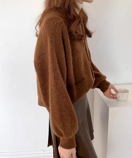 sleeve Knit short cardigan /3color　FL2585
