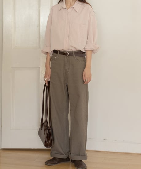 semi-wide straight pants/3color　FL3307