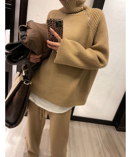 knit casual tops＆pants 2set　FL3139