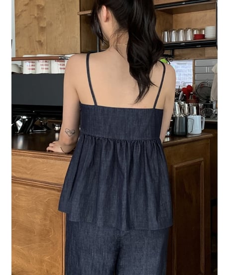 denim camisole pants setup　FL2002