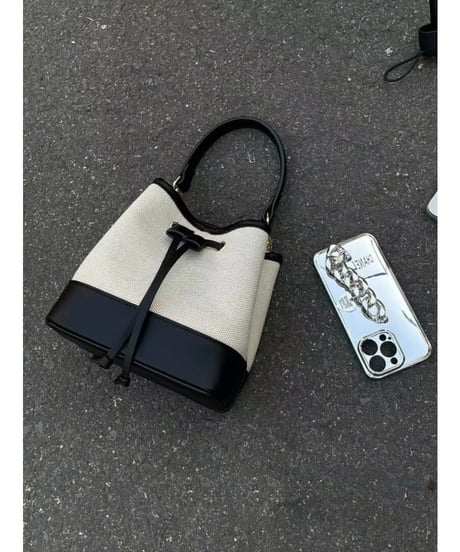 bicolor drawstring bag　FL2335