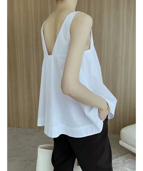 v-neck flare blouse /2color　FL2038