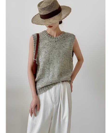 backless sleeveless summer knit　FL2058