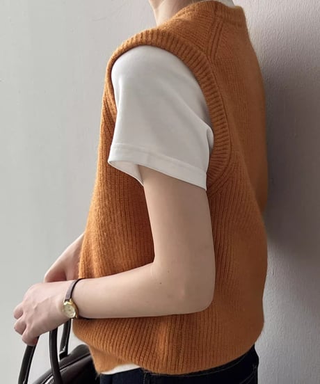 u-neck vest /5color　FL2775