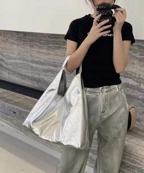 metallic soft shoulder bag　FL2198
