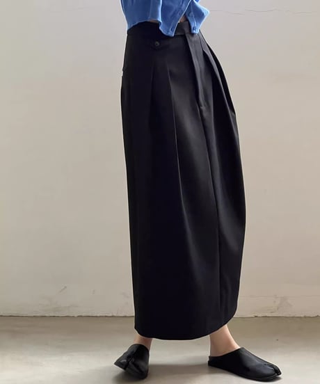 straight long tuck skirt　FL2730