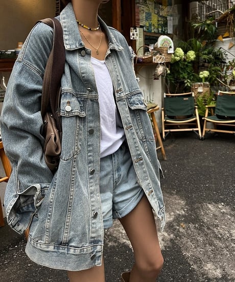 oversized denim jacket　FL2561