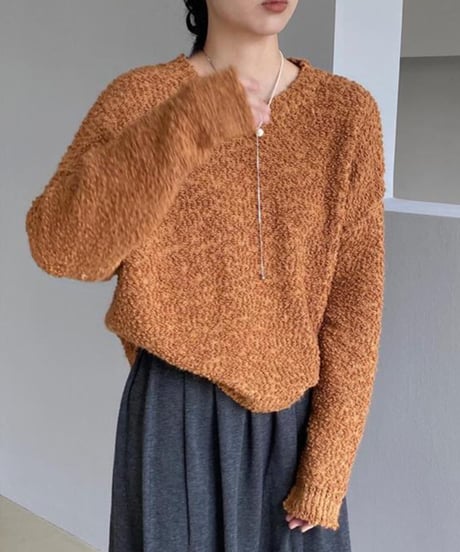 soft knit pullover /4color　FL2966