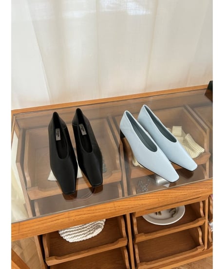 square toe heel pumps /3color　FL2307