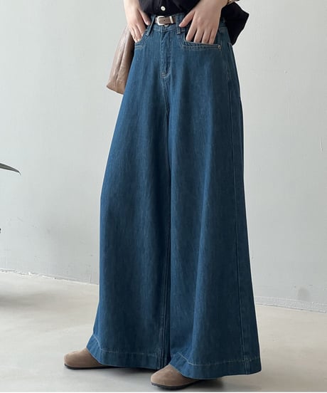 wide flare denim pants　FL2787