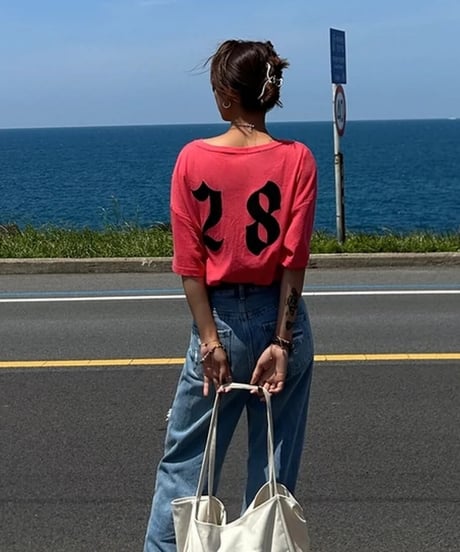 back number loose t-shirt　FL2218