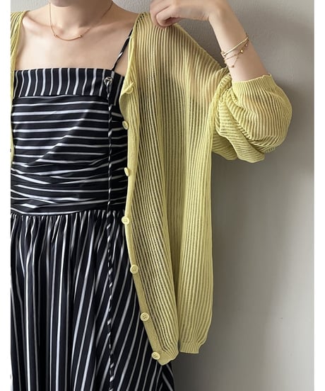 sheer knit cardigan　FL2178