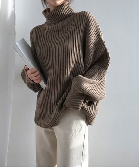 turtle neck sweater /3color　FL2996