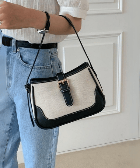 bicolor stitch bag /2color　FL2333
