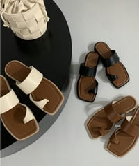 square toe ring sandals /3color　FL2319
