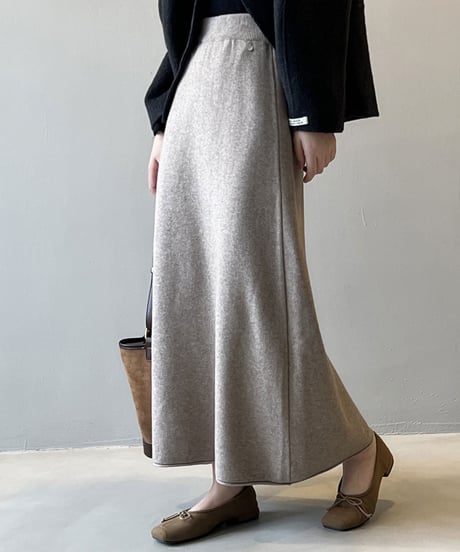 knit a-line long skirt /5color　FL2853