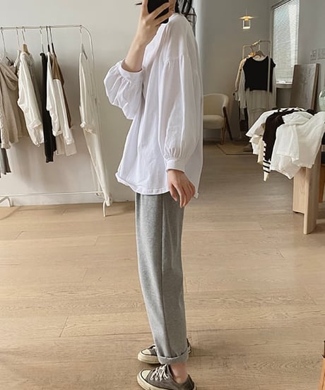 puff sleeve casual tops　FL2464