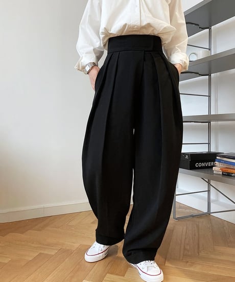 high waist tuck pants　FL2575