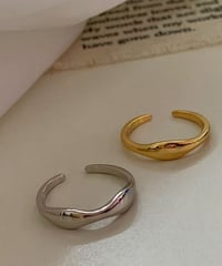 wave open ring /2color　FL2374