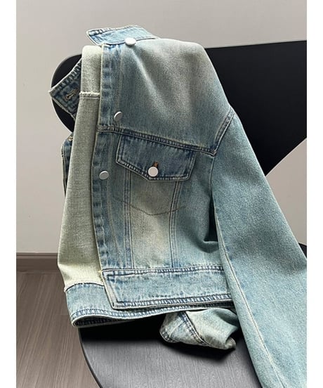stand collar denim jacket　FL2504