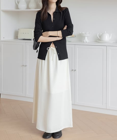 drawstring long skirt/2color　FL3300