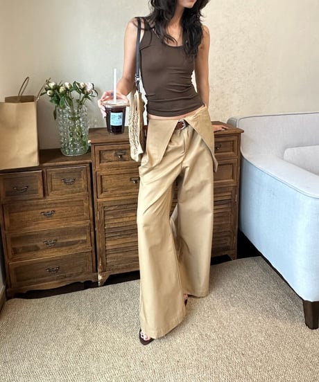 v-neck overalls /2color　FL3436