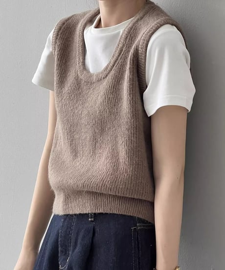 u-neck vest /5color　FL2775