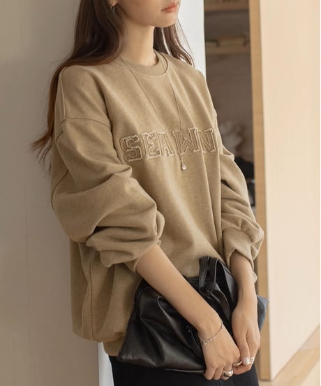retro patch logo sweat pullover /2color　FL3327