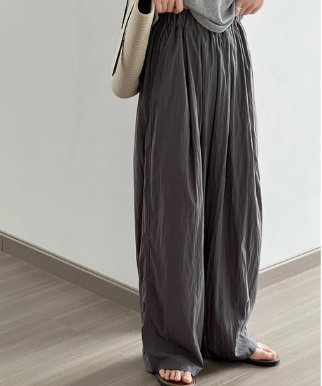 pleated wide-leg pants /4color　FL2705
