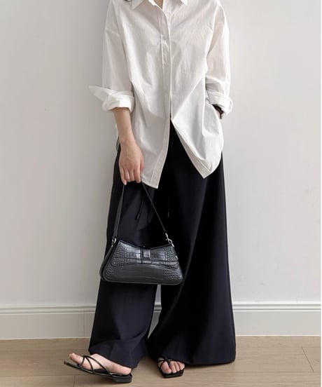 drawstring flare wide pants　FL3335
