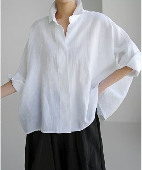 polo collar boxy shirt　FL2015