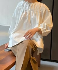 gathered design voluminous blouse　FL2480