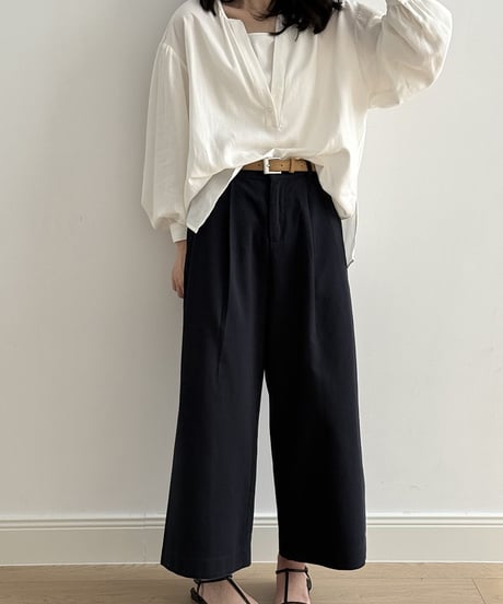 cotton wide pants /2color　FL3344