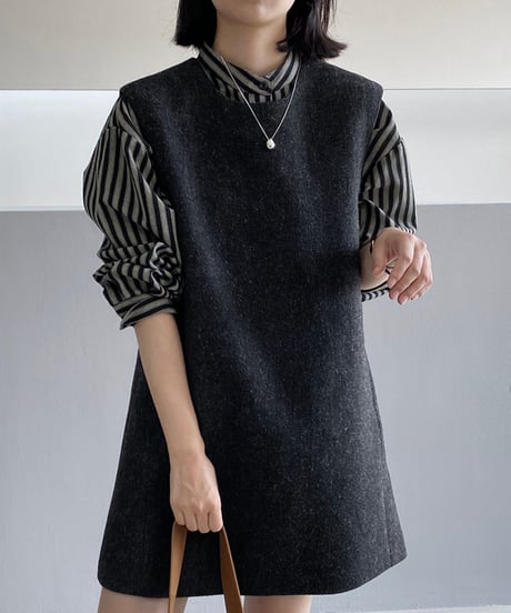 wool straight vest op　FL2778