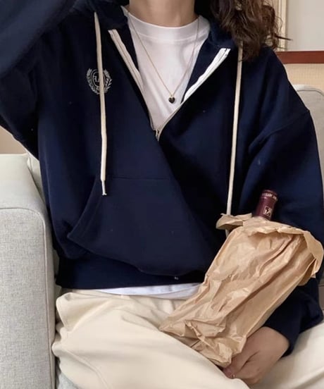 half-zipper design hoodie　FL2549