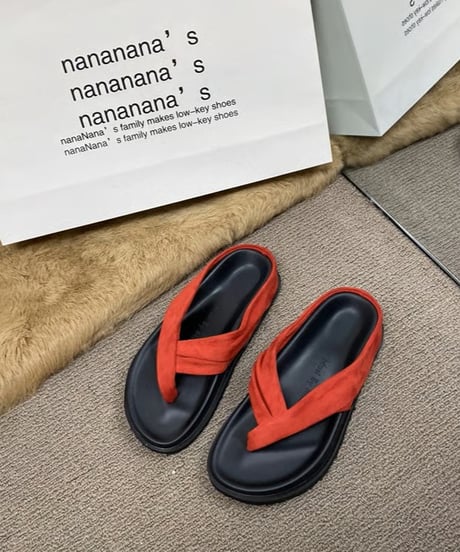 design strap thong sandals 4/color　FL3449