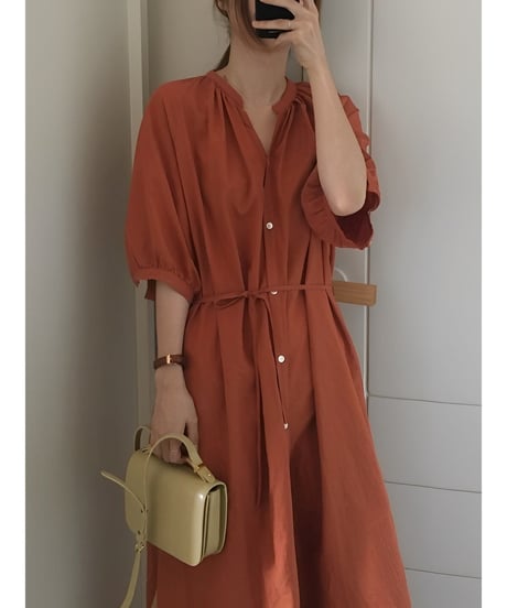 front button half sleeve op /2color　FL2473
