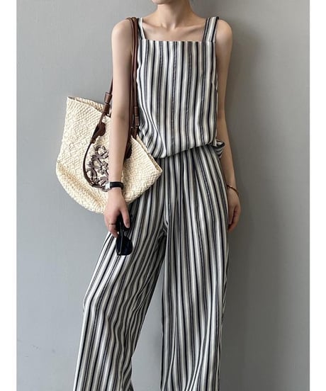 sleeveless stripe setup　FL2440