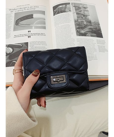 quilted wallet /2color　FL2301