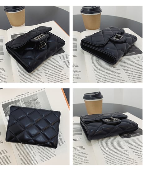 quilted wallet /2color　FL2301