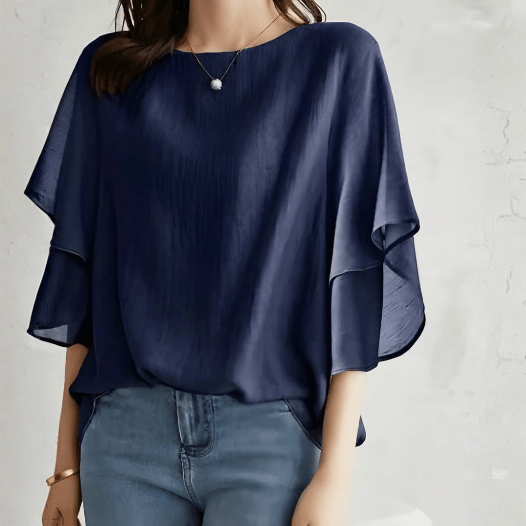 layered chiffon blouse /4color FL3463 | Flosa