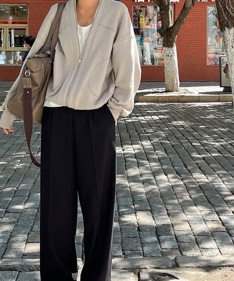 v-neck zipper jacket cardigan　FL2560