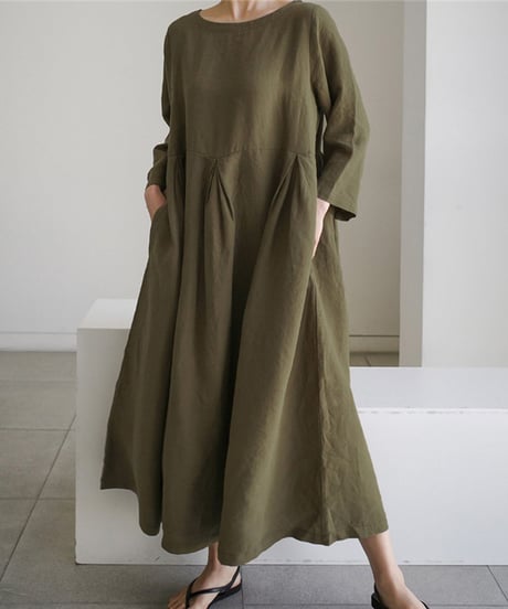 large loose cotton dress　FL2135