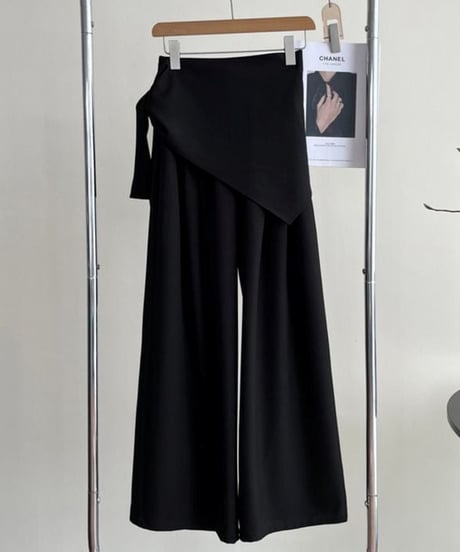 wide pants & scarf /2color　FL2885