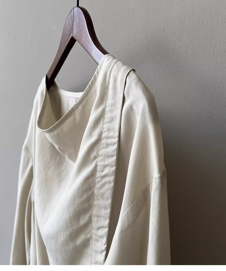 draped wrap style blouse /2color　FL2743