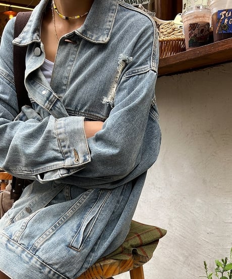 oversized denim jacket　FL2561